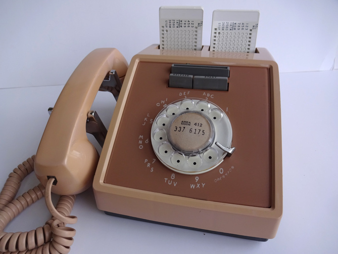 Phone dialed by punched cards